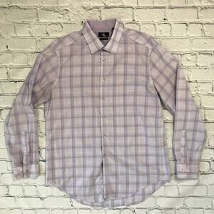 Purple Plaid CK Slim Fit Button Up